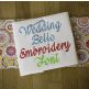 Wedding Bells Embroidery Font Machine Embroidery Designs by JuJu