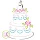 Wedding Cake Embroidery | Machine Embroidery Designs by JuJu