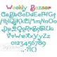 Weekly Bazaar Embroidery Font