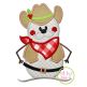 Western Snowman Applique | Machine Embroidery Designs by JuJu