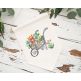 Spring Garden Sketch Wheelbarrow | Machine Embroidery Designs by JuJu