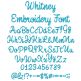 Whitney Embroidery Font | Machine Embroidery Designs by JuJu