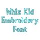 Whiz Kid Embroidery Font | Machine Embroidery Designs by JuJu