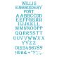 Willis Embroidery Font | Machine Embroidery Designs by JuJu