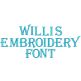 Willis Embroidery Font | Machine Embroidery Designs by JuJu