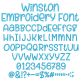 Quarter Inch Font Bundle 15 Digital Embroidery Machine Designs by JuJu