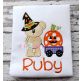 Witch Bear Wagon Applique | Machine Embroidery Designs by JuJu