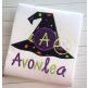 Witch Hat Monogram Applique | Machine Embroidery Designs by JuJu