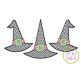 Witch Hat Trio Motif Embroidery | Machine Embroidery Designs by JuJu