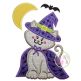 Witch Kitty Applique | Machine Embroidery Designs by JuJu