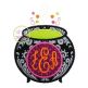 Witches Brew Monogram Applique | Machine Embroidery Designs by JuJu