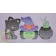 Witch Trio Sketch | Machine Embroidery Designs by JuJu