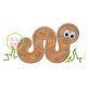 Worm in Grass Applique | Machine Embroidery Designs by JuJu