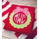 Christmas Wreath Frame Applique | Machine Embroidery Designs by JuJu