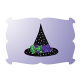 Witch Hat Applique | Machine Embroidery Designs by JuJu