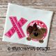 XO Peeking Bear Applique | Machine Embroidery Designs by JuJu