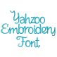 Yahzoo Embroidery Font | Machine Embroidery Designs by JuJu