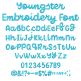 Youngster Embroidery Font | Machine Embroidery Designs by JuJu