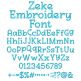 Zeke Embroidery Font | Machine Embroidery Designs by JuJu