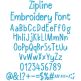 Zipline Embroidery Font | Machine Embroidery Designs by JuJu