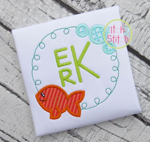 Fish Frame | Machine Embroidery Designs by JuJu