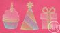 Birthday Trio Sketch Embroidery | Machine Embroidery Designs by JuJu