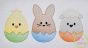 Egg Shaped Trio Boy Sketch Embroidery | Machine Embroidery Designs by JuJu