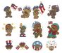 Patriotic Bears Machine Embroidery Designs by JuJu