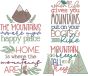 Mountain Life Word Art 3 | Machine Embroidery Designs by JuJu