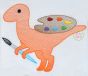School Velociraptor Sketch | Machine Embroidery Designs by JuJu