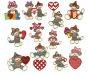 Valentine Sock Monkeys Applique Machine Embroidery Designs by JuJu 