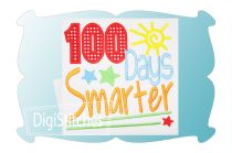 100 Days Smarter Boy Applique | Machine Embroidery Designs by JuJu
