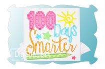 100 Days Smarter Girl Applique | Machine Embroidery Designs by JuJu