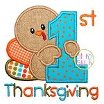 First Thanksgiving Applique | Machine Embroidery Designs by JuJu