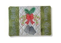 ITH Silver Bells Mug Rug | Machine Embroidery Designs by JuJu