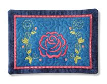 ITH Roses Mug Rug 1 | Machine Embroidery Designs by JuJu