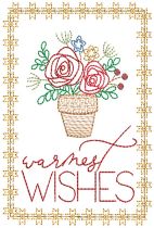 Best Wishes Greeting Cards 2 | Machine Embroidery Designs by JuJu