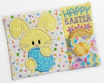 ITH Bunny Mug Rug With Pocket | Machine Embroidery Designs by JuJu