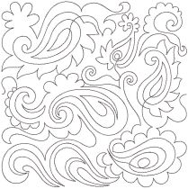Paisley 3 End-to-End Quilting | Machine Embroidery Designs by JuJu
