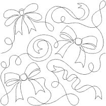 Ribbons and Bow End-to-End Quilting Design | Machine Embroidery Designs by JuJu