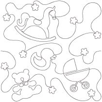 Nursery 3 End-to-End Quilting | Machine Embroidery Designs by JuJu