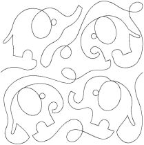 Elephants End-to-End Quilting | Machine Embroidery Designs by JuJu