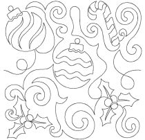 Christmas Decorations End-to-End Quilting | Machine Embroidery Designs by JuJu