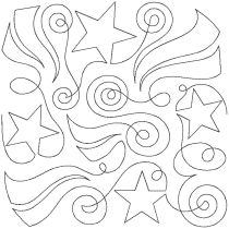 Stars Stripes Swirls End-to-End Quilting | Machine Embroidery Designs by JuJu

