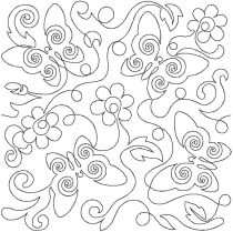 Butterflies and Flowers End-to-End Quilting | Machine Embroidery Designs by JuJu