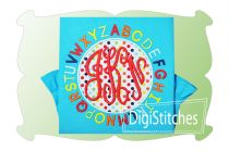 Alphabet Circle Monogram Applique | Machine Embroidery Designs by JuJu