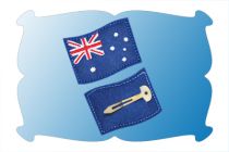 Australian Flag Snap Clip Mini In The Hoop | Machine Embroidery Designs by JuJu