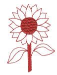 Beautiful Blossoms Redwork Machine Embroidery Designs by JuJu