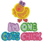 Jumbo Bunny Hop Applique Machine Embroidery Designs by JuJu 