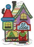 North Pole Village Christmas Applique Set 4 Machine Embroidery Designs by JuJu 